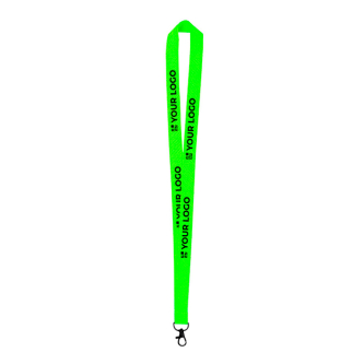 Lanyard en polyester aux couleurs fluo avec crochet pivotant
