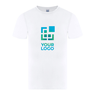 T-shirt blanc pour adulte à manches courtes, col rond 150 g/m²