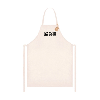 Tablier en coton recyclé avec liens de réglage 180 g/m²