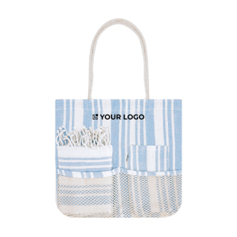 Set sac de plage, trousse et paréo assorti en coton 180 g/m²