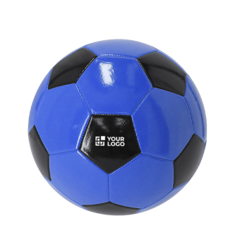 Ballon de football taille 5 en similicuir, bicolore avec pentagones