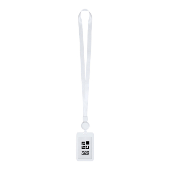 Tour de cou extensible avec porte-badge amovible et clip