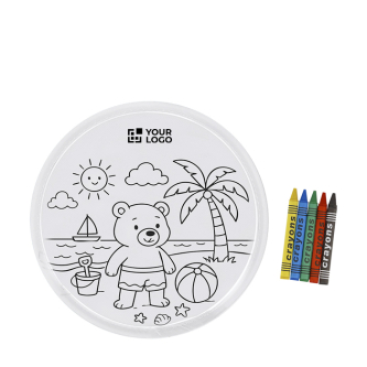 Frisbee enfant en tissu non tissé avec zone à colorier