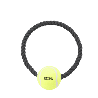 Jouet à mâcher avec balle de tennis, idéal pour chiens