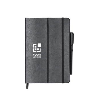 Carnet A5 avec ardoise et support en simili cuir, pages lignées