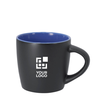 Tasse en céramique avec finition noire mate et intérieur coloré 350 ml