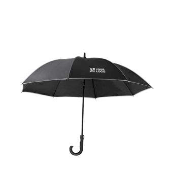 Parapluie coupe-vent avec liserés réfléchissants sur les bords Ø120
