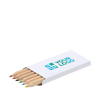Crayons en bois dans un étui en carton à personnaliser