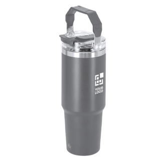 Gobelet isotherme en acier inoxydable à double paroi avec anse 900 ml