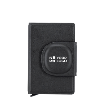 Porte-cartes similicuir, traceur intelligent, fermeture magnétique