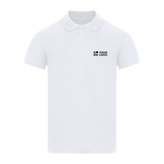 Polo blanc pour adultes à manches courtes en coton piqué 180 g/m²