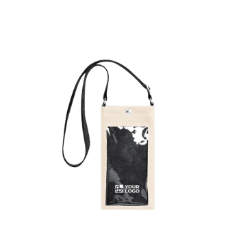 Sac bandoulière en similicuir avec écran transparent et usage tactile