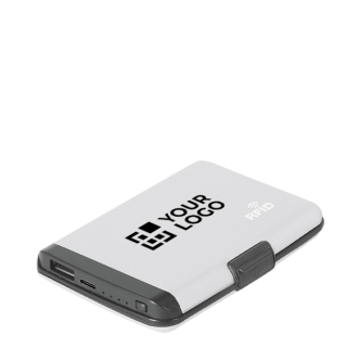 Porte-cartes 2 en 1 en aluminium avec powerbank et protection RFID