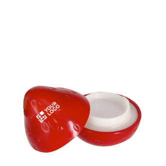 Baume à lèvres dans un étui au design fruité, parfum vanille, SPF 15