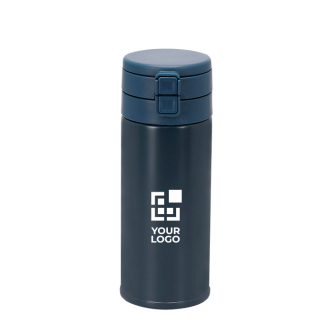 Gobelet isotherme 400 ml avec double couvercle push et paille intégrée