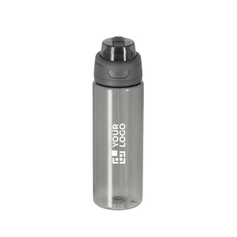 Gourde translucide 750 ml, double système de boisson et anse pliable