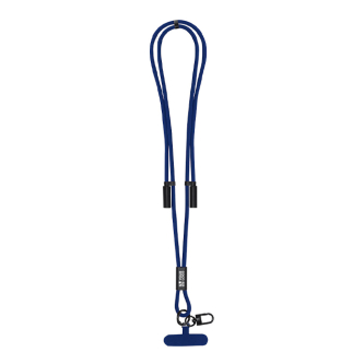 Lanyard porte-téléphone en polyester RPET avec câble de charge intégré