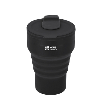 Gobelet pliable en silicone avec couvercle et bec coulissant 350 ml