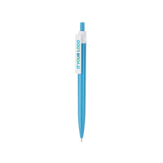 Stylo à bille en plastique recyclé avec clip, encre bleue