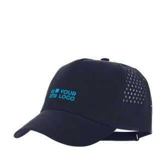 Casquette en microfibre à 5 panneaux avec perforations à l’arrière