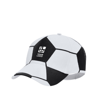 Casquette de sport en coton à 5 panneaux, design ballon de football
