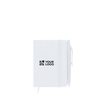 Bloc-notes A7 à couverture synthétique avec stylo assorti