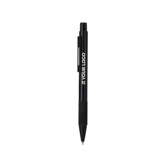Stylo en aluminium recyclé avec poignée texturée, encre bleue