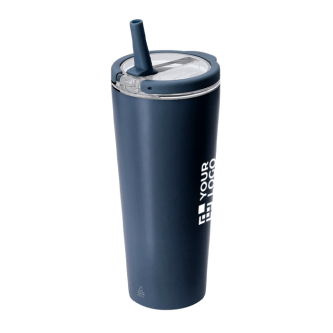 Gobelet isotherme en acier inoxydable recyclé avec paille 700 ml