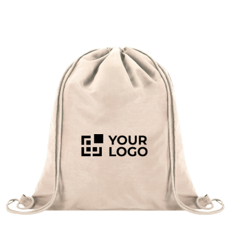 Sac à dos à cordons en nylon doux à personnaliser 135 g/m²