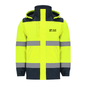 Veste unisexe haute visibilité imperméable, anti-pluie et coupe-vent