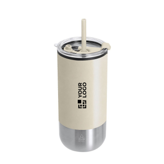 Gobelet isotherme en acier inoxydable recyclé à double ouverture 480ml