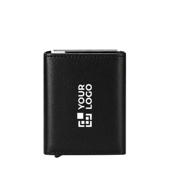 Porte-cartes et portefeuille en cuir synthétique avec protection RFID
