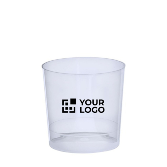 Gobelet bas réutilisable en plastique translucide 330ml