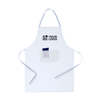 Tablier en coton et polyester avec coupe au-dessus du genou