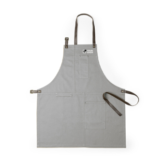 Tablier en toile de coton avec plusieurs poches 340 g/m²
