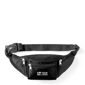 Sac banane en polyester avec 4 poches et sangle ajustable