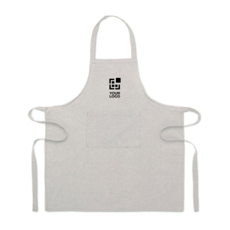 Tablier de cuisine en coton recyclé, poche avant 220 g/m² vue avec zone d'impression