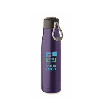 Bouteille anti-fuite en acier inoxydable avec anse en corde 500ml