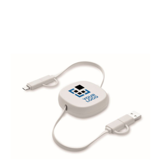 Câble de charge avec câbles rétractables de 80 cm en coque