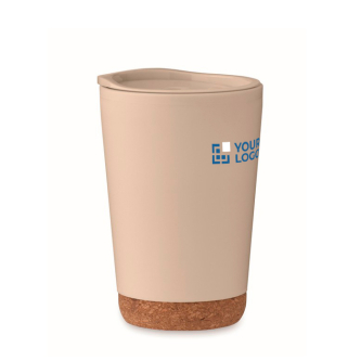 Gobelet à emporter double paroi avec détail en liège à la base 300ml