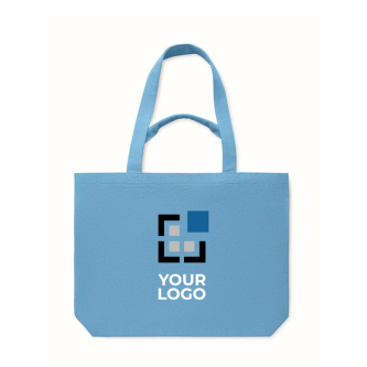 Sac en tissu recyclé avec anses courtes et longues 320 g/m²