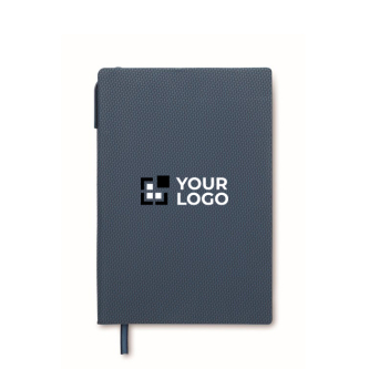 Carnet à couverture rigide avec stylo à l'intérieur, pages lignées A5