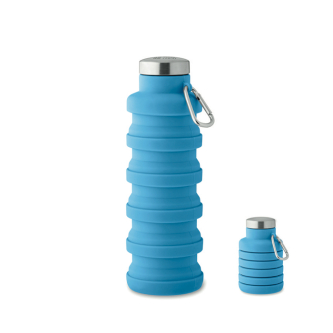 Gourde pliable en silicone avec mousqueton 500ml