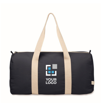 Sac de voyage avec compartiment latéral et détails en coloris naturel