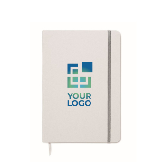Carnet avec bande élastique et marque-page coloré, pages lignées A5