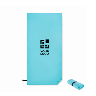 Serviette de sport en microfibre avec sangle de fermeture 200 g/m²