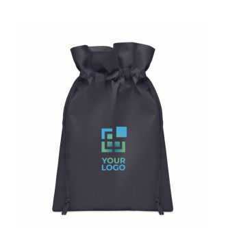 Petit sac cadeau à cordon unicolore en RPET 20 x 30 cm
