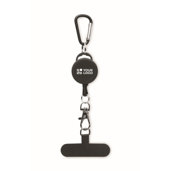 Support rétractable pour téléphone portable ou badge