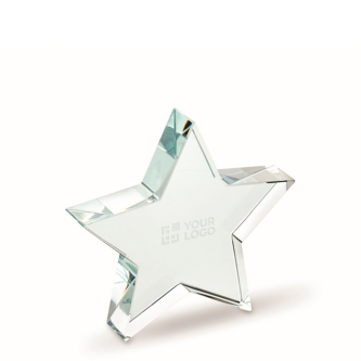 Trophée en verre en forme d'étoile à personnaliser