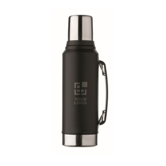 Thermos en inox recyclé avec un verre et poignée latérale 1L